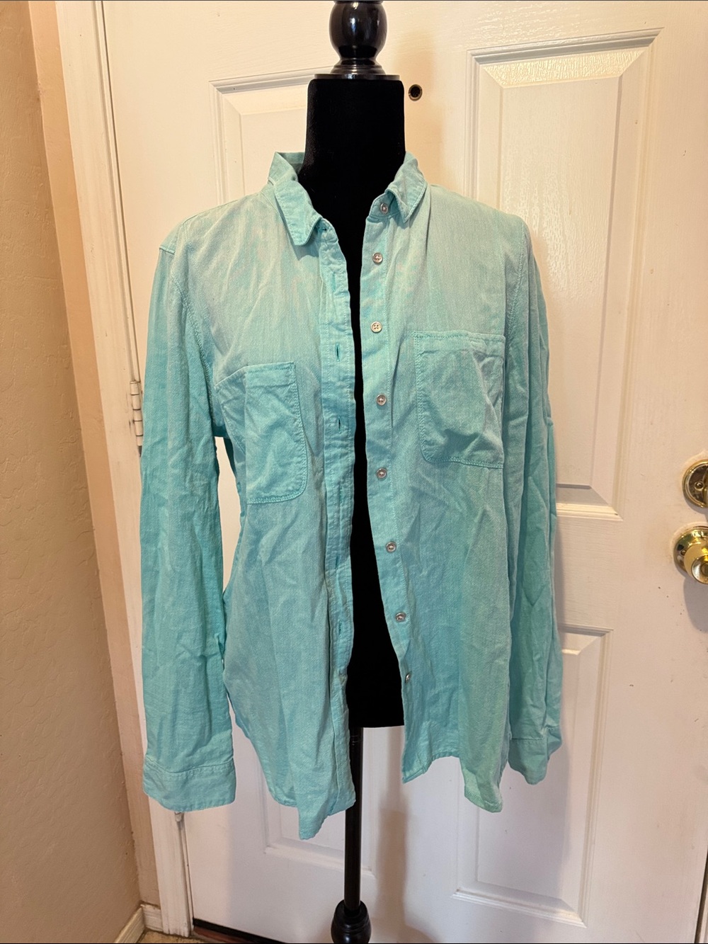 Calvin Klein Jeans Light Aqua Button-Down Shirt